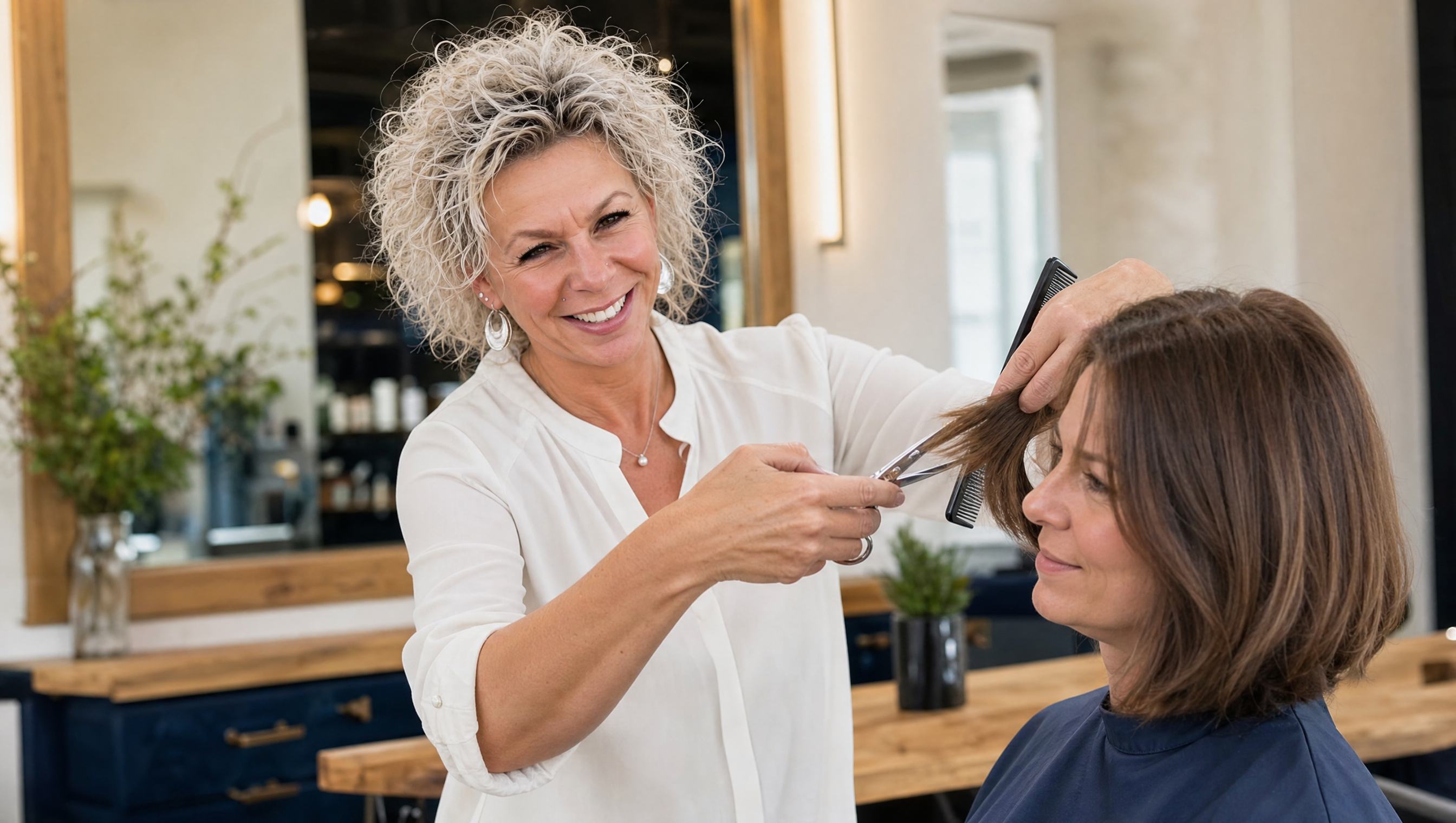 Carola schneidet Haare